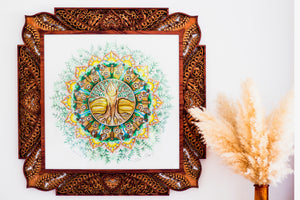 "Roots and Wings" Watercolor Print in Laser Cut Frame
