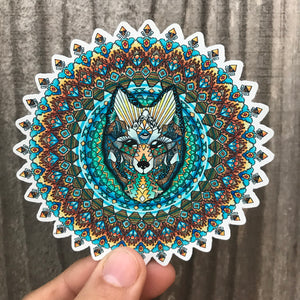 Wolf Mandala Sticker