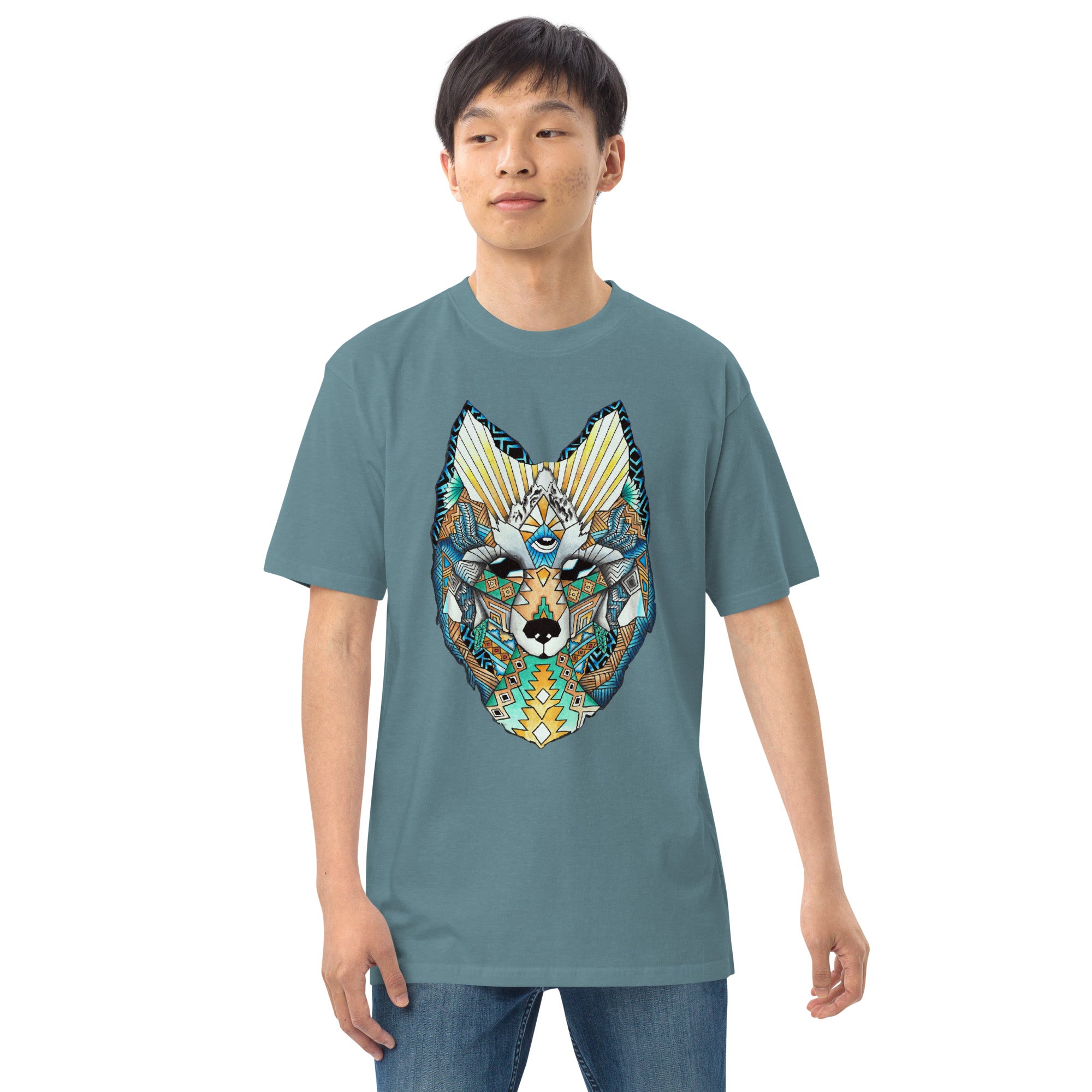 Wolf Head Men’s premium heavyweight tee