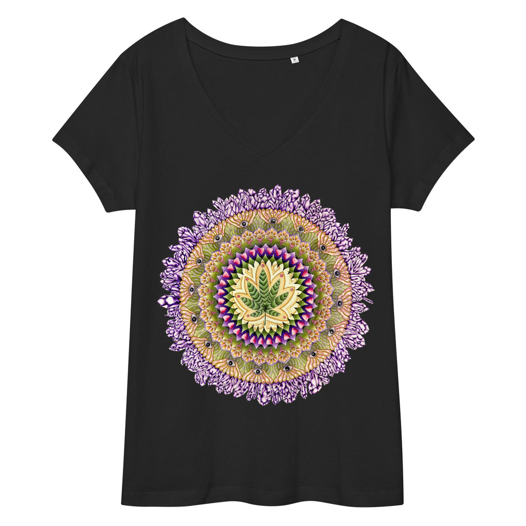 Leaf Peep Women’s fitted v-neck t-shirt