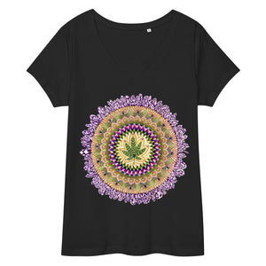 Leaf Peep Women’s fitted v-neck t-shirt