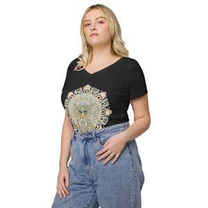 Owl Women’s fitted v-neck t-shirt