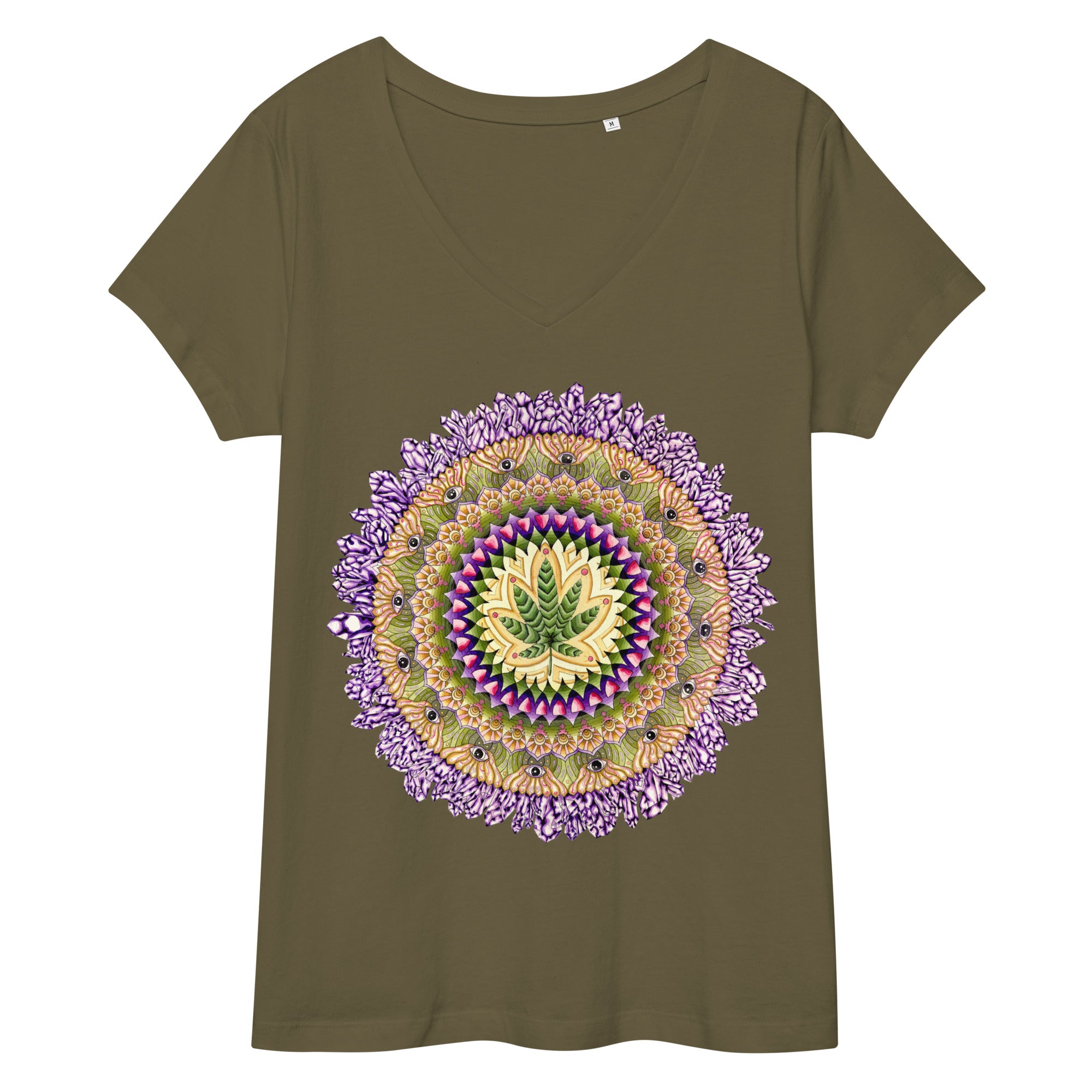 Leaf Peep Women’s fitted v-neck t-shirt