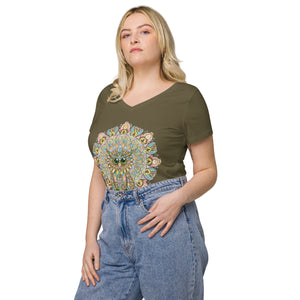 Owl Women’s fitted v-neck t-shirt