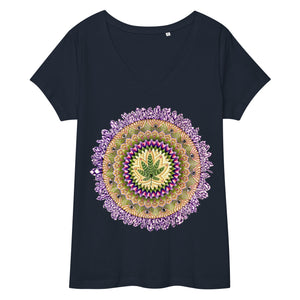 Leaf Peep Women’s fitted v-neck t-shirt