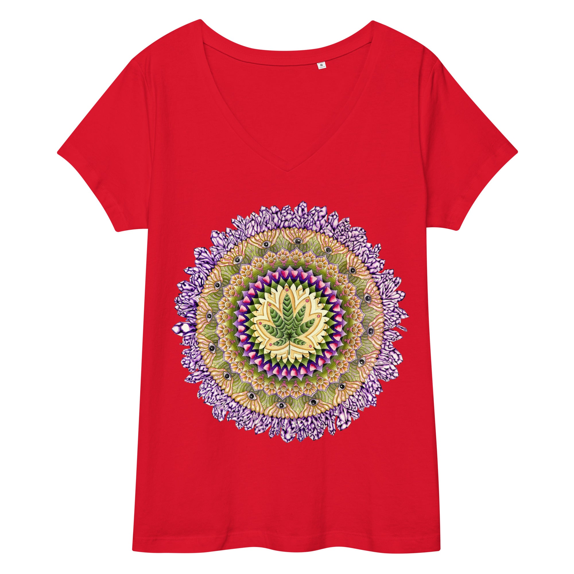 Leaf Peep Women’s fitted v-neck t-shirt