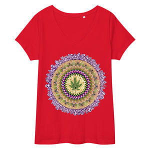 Leaf Peep Women’s fitted v-neck t-shirt