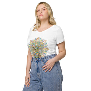 Owl Women’s fitted v-neck t-shirt